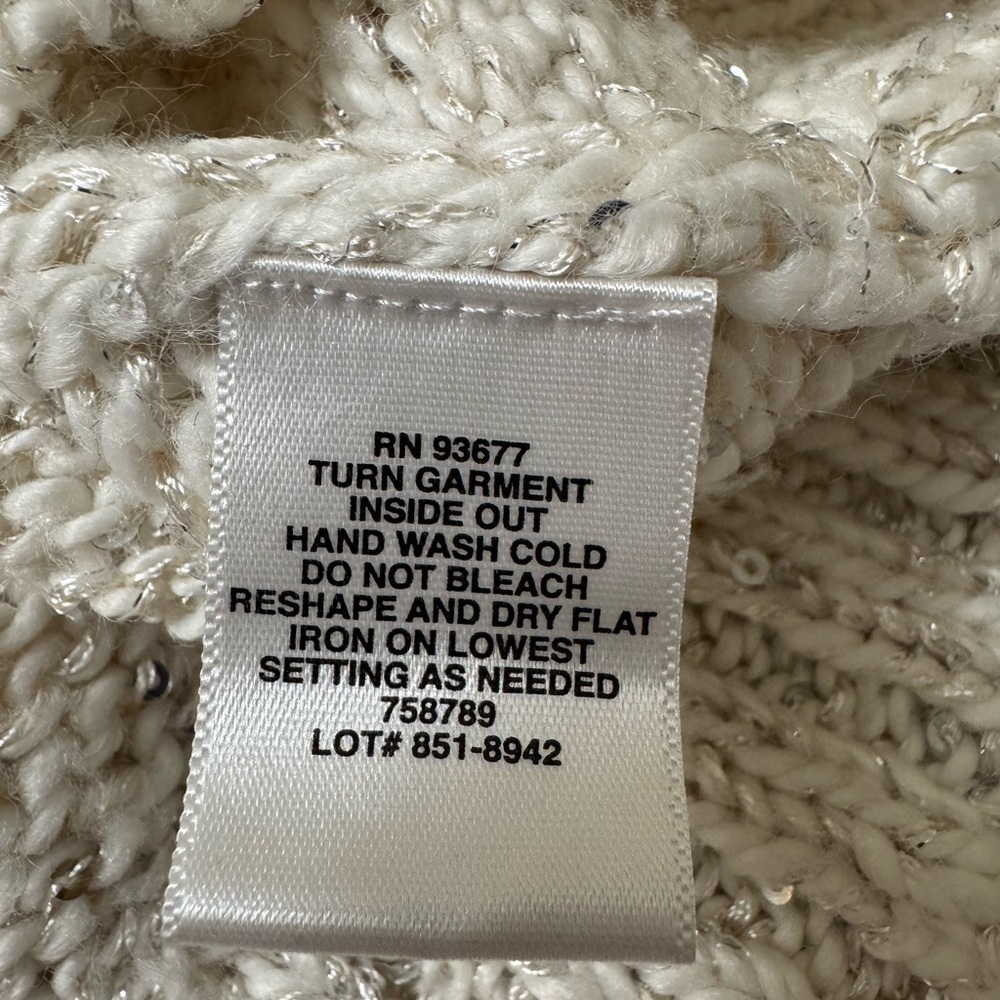 Liz Claiborne Sequin Knit Cowl Neck Sweater - Picture 5 of 7